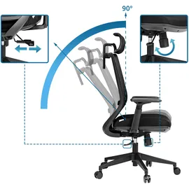 HJH Office Profondo F Stoff Schwarz