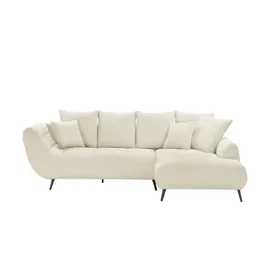 bobb Eckcouch Flachgewebe 3-Sitzer Beige