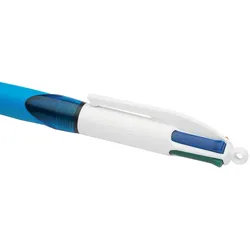 BIC 4-Farb-Druckkugelschreiber 4 Colours Grip PRO, schwarz/silber