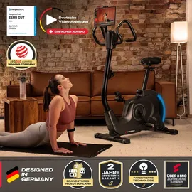 Sportstech Ergometer ESX600s | 10 KG Schwungmasse | 360° Tablet-Halterung - Schwarz