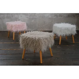 KAWOLA Hocker FYNN Fell 0 x 0 x 0 cm Grau