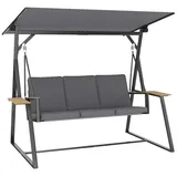 Outsunny Hollywoodschaukel Grau 3-Sitzer