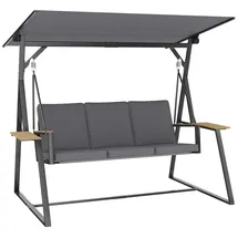 Outsunny Hollywoodschaukel Grau 3-Sitzer