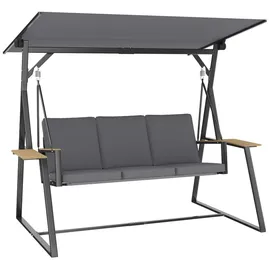 Outsunny Hollywoodschaukel Grau 3-Sitzer