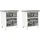 vidaXL Nachtschrank 2-teilig 5300 x 28 x 4360 cm Grau/Weiß