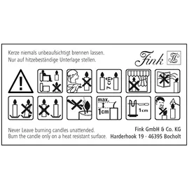 Fink CANDLE Stumpenkerze 15 cm rot