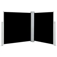 VidaXL Ausziehbare Seitenmarkise 140 x 600 cm schwarz 48454