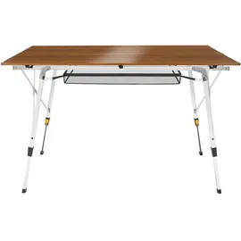 Tectake Campingtisch Beistelltisch 120 x 70,5 x 79 cm Braun/Grau