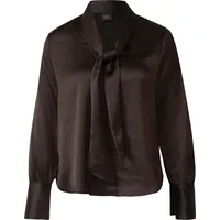 s.Oliver Satin-Bluse mit eleganter Kragen-Schluppe Braun 38