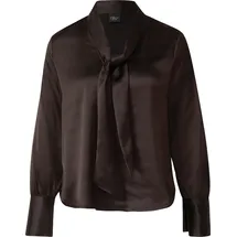 s.Oliver Satin-Bluse mit eleganter Kragen-Schluppe Braun 38