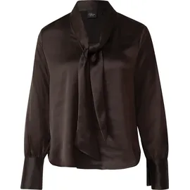 s.Oliver Satin-Bluse mit eleganter Kragen-Schluppe Braun 38