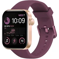 Smartwatch Damen Herren, 1,85" HD Touch Fitnessuhr mit Telefonfunktion, 140+Sportmodi Smart Watch Fitness Tracker mit Pulsmesser Schlafmonitor Schrittzähler, IP68 Wasserdicht Sportuhr für iOS Purple