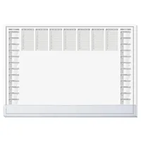 Sigel H7366 Papier-Schreibtischunterlage DIN A2, mit transparenter Schutzleiste, Kalender 2027 2028, 40 Blatt, mit Kantenschutz, Schreibunterlage zum Abreißen aus nachhaltigem Papier