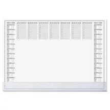 Sigel H7366 Papier-Schreibtischunterlage DIN A2, mit transparenter Schutzleiste, Kalender 2027 2028, 40 Blatt, mit Kantenschutz, Schreibunterlage zum Abreißen aus nachhaltigem Papier
