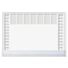 Sigel H7366 Papier-Schreibtischunterlage DIN A2, mit transparenter Schutzleiste, Kalender 2027 2028, 40 Blatt, mit Kantenschutz, Schreibunterlage zum Abreißen aus nachhaltigem Papier