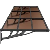 vidaXL Türvordach 297,5 x 90 cm schwarz