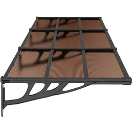 vidaXL Türvordach 297,5 x 90 cm schwarz