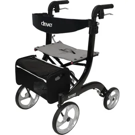 Drive Medical Rollator Nitro Größe L Champagner mit Gepäcknetz und gepolsterter Rückenlehne