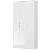 inn.furn Schuhschrank weiß Hochglanz 91 x 193 cm