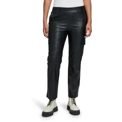 Schlupfhose CARTOON "Cartoon Schlupfhose mit aufgesetzten Taschen", Damen, Gr. 46, Normalgrößen, schwarz, Obermaterial: 100% Polyurethan, 100% Viskose., modisch, lässig geschnitten lang, Hosen, Stoff