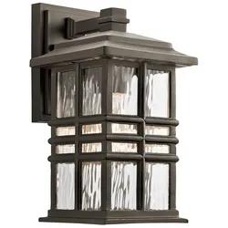 Beacon Square Kleine Wandlaterne mit 1 Licht, Olde Bronze - KL-BEACON-SQUARE-S-OZ