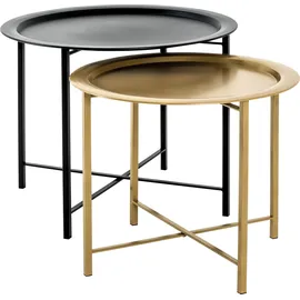 Haku-Möbel HAKU Möbel Couchtische-Set Metall schwarz