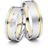 Trauringe Darmstadt 750er Weifl-/Gelbgold - 4572