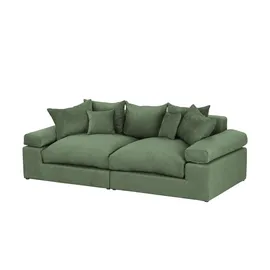 Smart Big Sofa Lionore ¦ grün ¦ Maße (cm): B: 242 H: 86 T: 121.0