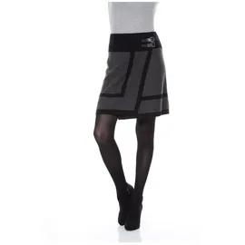 Aniston CASUAL Wickelrock Damen Meliert Grau/Schwarz 34