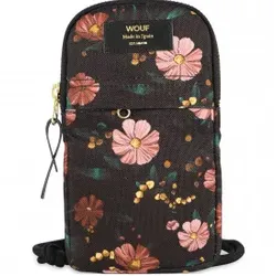 Wouf Bags Phone Bag Black Flowers