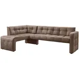 exxpo - sofa fashion Essbank EXXPO - SOFA FASHION "Barista, bequem und elegant, hohe Bodenfreiheit", cognac, B:245cm H:83cm T:159cm, Sitzbänke, Essbank, Eckbank Barista bequem und elegant, hochwertige Detailverarbeitung