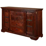 Massivmoebel24 Sideboard Akazie 150x45x89 nougat lackiert oxford 513