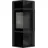 8 kW Ø 150 Glaspaneel Schwarz / Brennraum Schwarz + Türfeder