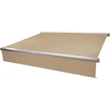 MCW Kassetten-Markise H124 Volant Ausfahrbar 4x3m Polyester Creme