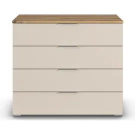 Rauch Schubkastenkommode »Sideboard Schubladenkommode AGORDO mit Dekor- oder Hochglanzfront«, (in zwei Griff-Farben), Breite 93 cm mit 4 großen Schubladen für viel Stauraum MADE IN GERMANY, braun