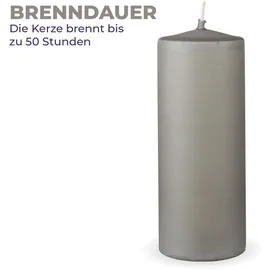 HS Candle Stumpenkerze Ø7 cm 16 cm grau