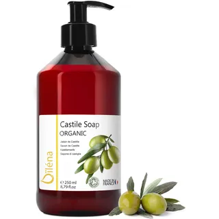 Castile Flüssig Seife auf Olivenöl und entfernt Mitesser Naturkosmetik Küche Kleidung Liquid Reinigungsflüssigkeit 250 ml Antibakterielle Seife Flüssigseife Pflanzenseife