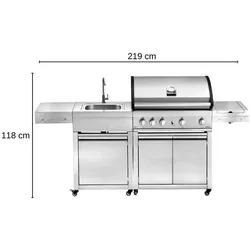 Grandhall ELITE G4 Sink Set Gasgrill Grill Gas Garten Kamin Outdoor Grill