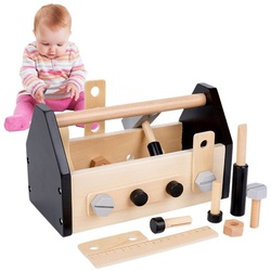 Daisred Spielturm-Spielzeugset Werkzeugkoffer Kinder Holzspielzeug Spielzeug bunt