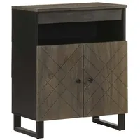 VidaXL Sideboard Schwarz 60x33x75 cm Massivholz Mango