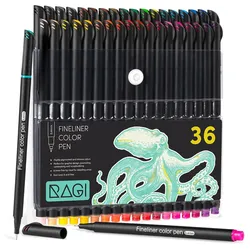 Set mit feinen Stiften, Fineliner, 36 Farben, Zeichenstifte 0,38–0,4 mm