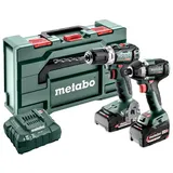 Metabo BSLBL+SSD200LTBL 685195000 Akku-Bohrschrauber, Akku-Schlagschrauber 18V Akku-Maschinenset inkl. Koffer + 2 Akkus 2.0/5.2Ah