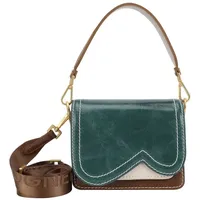 Bogner Bex Schultertasche Leder Grün/Blau