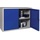 Industrial Quality Supplies Hängeschrank H600xB800xT300mm Vollblech,1 BD Stahlbl.lichtgrau/enzianblau