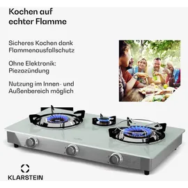 Klarstein Gaskocher Barzona 3 Brenner