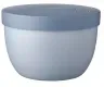 Mepal Ellipse Snackpot 350 ml, Ø 10,7 cm, Auslaufsicherer Snackbehälter für kleinere Snacks für zwischendurch, Farbe: nordic blue