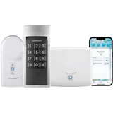 Homematic IP Smart Home Starter Set Mini Zutritt, elektronisches Türschloss, Smart Lock, steuerbar per App, Alexa & Google Assistant + Homematic IP Keypad, Haustür öffnen und Schließen mit Zahlencode