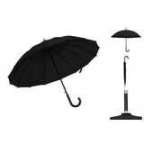 vidaXL Regenschirm Automatisch Schwarz 105cm