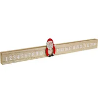 Adventskalender Holz Adventsleiste 48,5cm 3St – Weihnachtsdekoration,