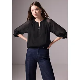 street one studio Chiffonbluse schwarz 36